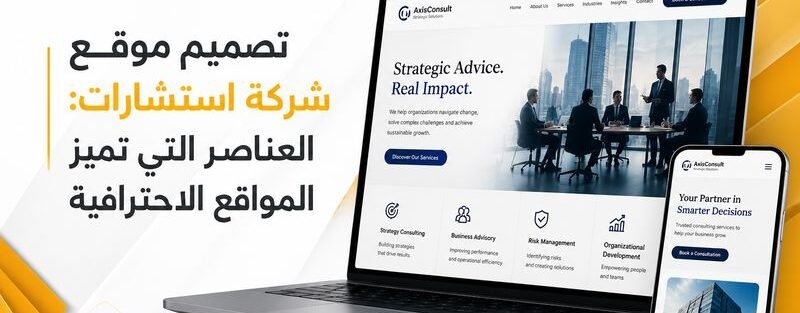 تصميم موقع شركة استشارات