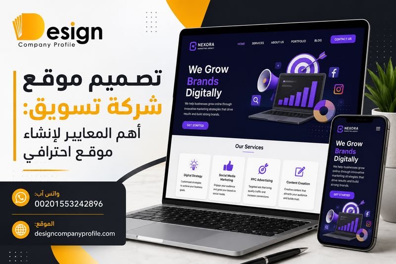 تصميم موقع شركة تسويق: أهم المعايير لإنشاء موقع احترافي تصميم موقع شركة تسويق