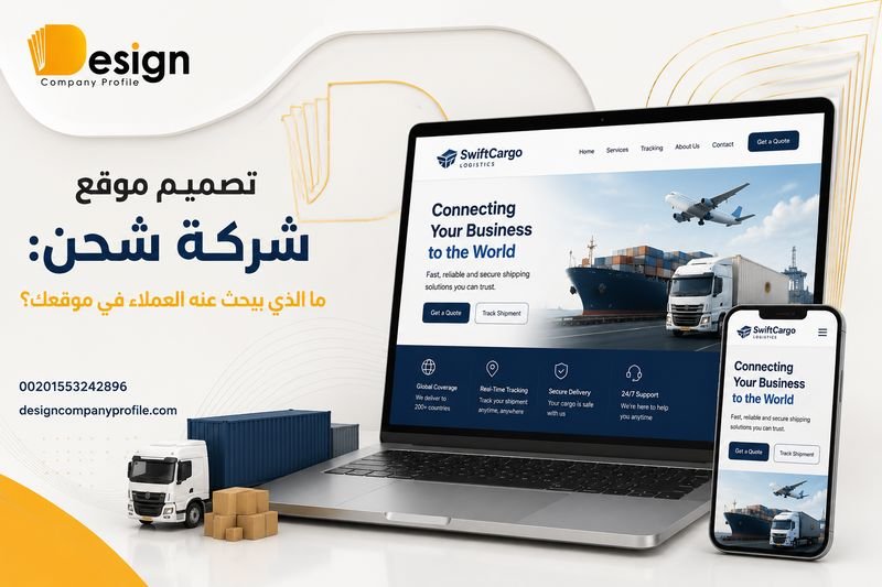 تصميم بروفايل شركة احترافي تصميم موقع شركة شحن