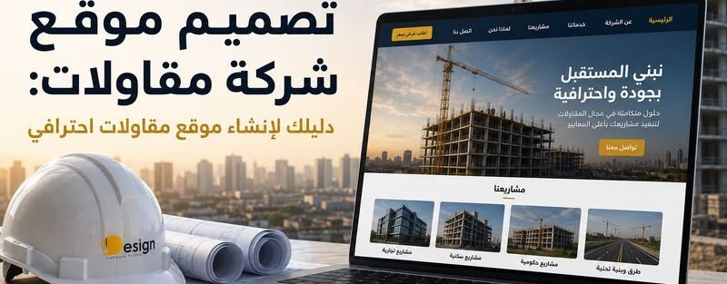 تصميم موقع شركة مقاولات